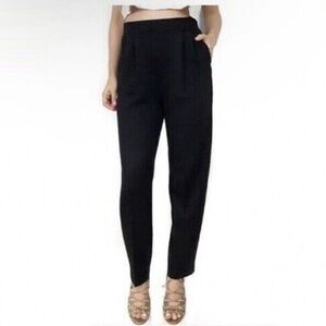 St John Black Pull On Santana Knit Pants Size 8